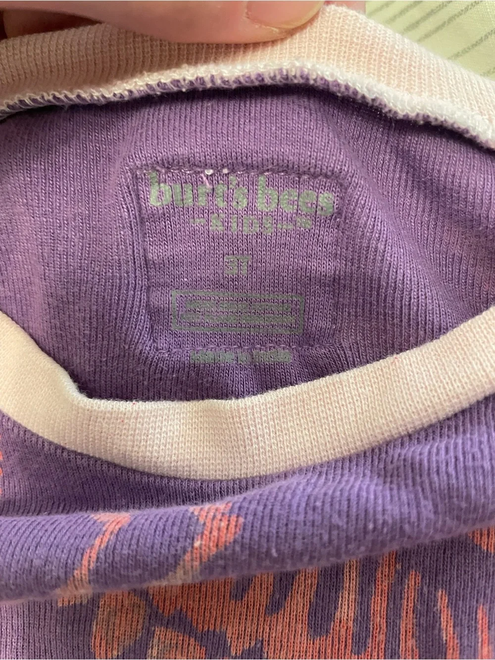 Burts Bees purple pajama